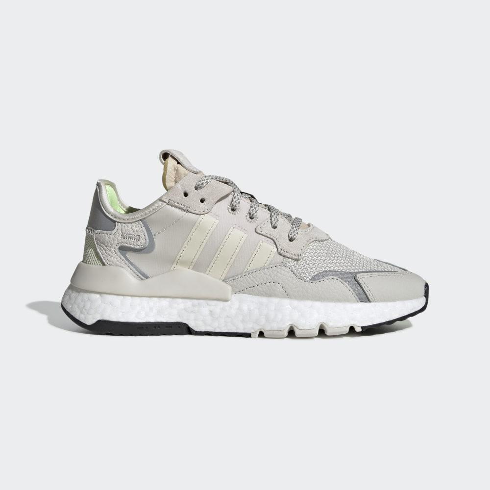 Adidas Nite Jogger Hrvatska - Ženske Originals - Bijele/Svijetlo Smeđe (MQKOJS820)